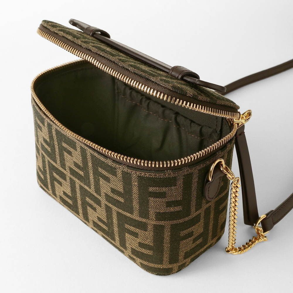 Fendi Shoulder Bag Brown FF Jacquard AF - Picture 4 of 9